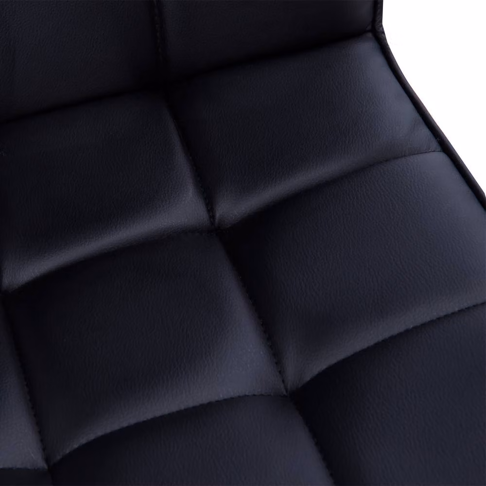 STILVORA Black Synthetic Leather Task Chair with Armrests and Castors – 6