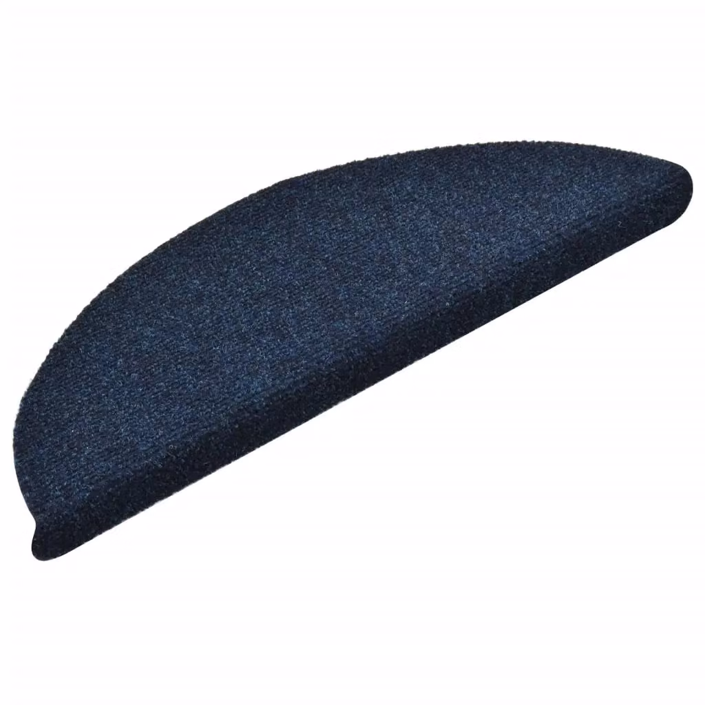 Berkfield Home Self-adhesive Needle Punch Stair Mats, 15 Pieces, Navy Blue, W/D/H: 56 x 17 x 3 cm – 3