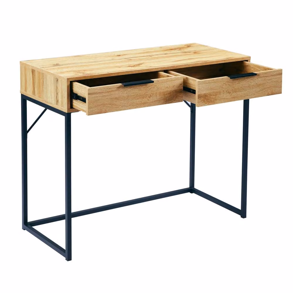 Cheshire Kora 2 Drawer Dressing Table or Desk in Light Oak Brown – 2