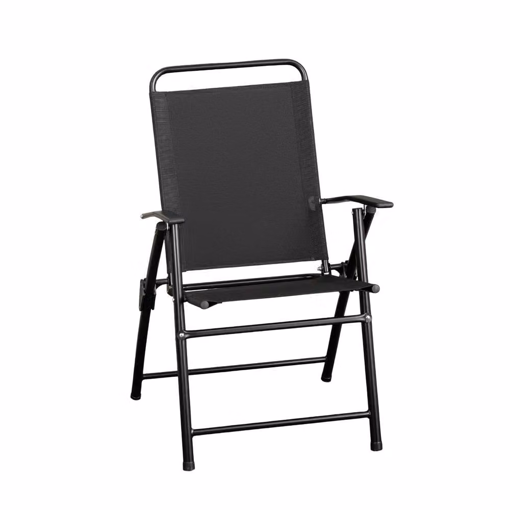Samuel Alexander Multi-Position Folding Garden Patio Single Chair in Black – 2