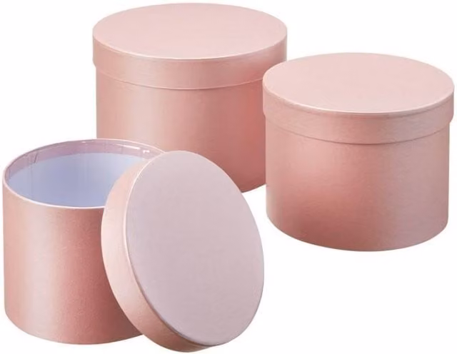 KDMD Pale Pink Symphony Hat Box Set of 3