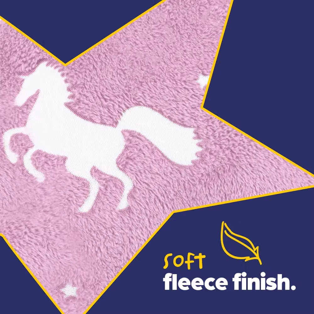 Wicked Gizmos Unicorn Glow in the Dark Pink Fleece Cushion – 4