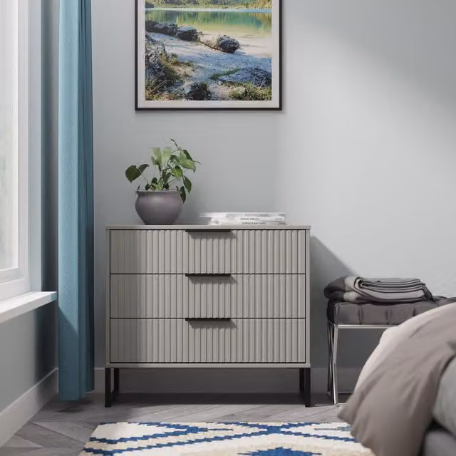 2 U Menai 3 Drawer Chest in Dark Grey – 1
