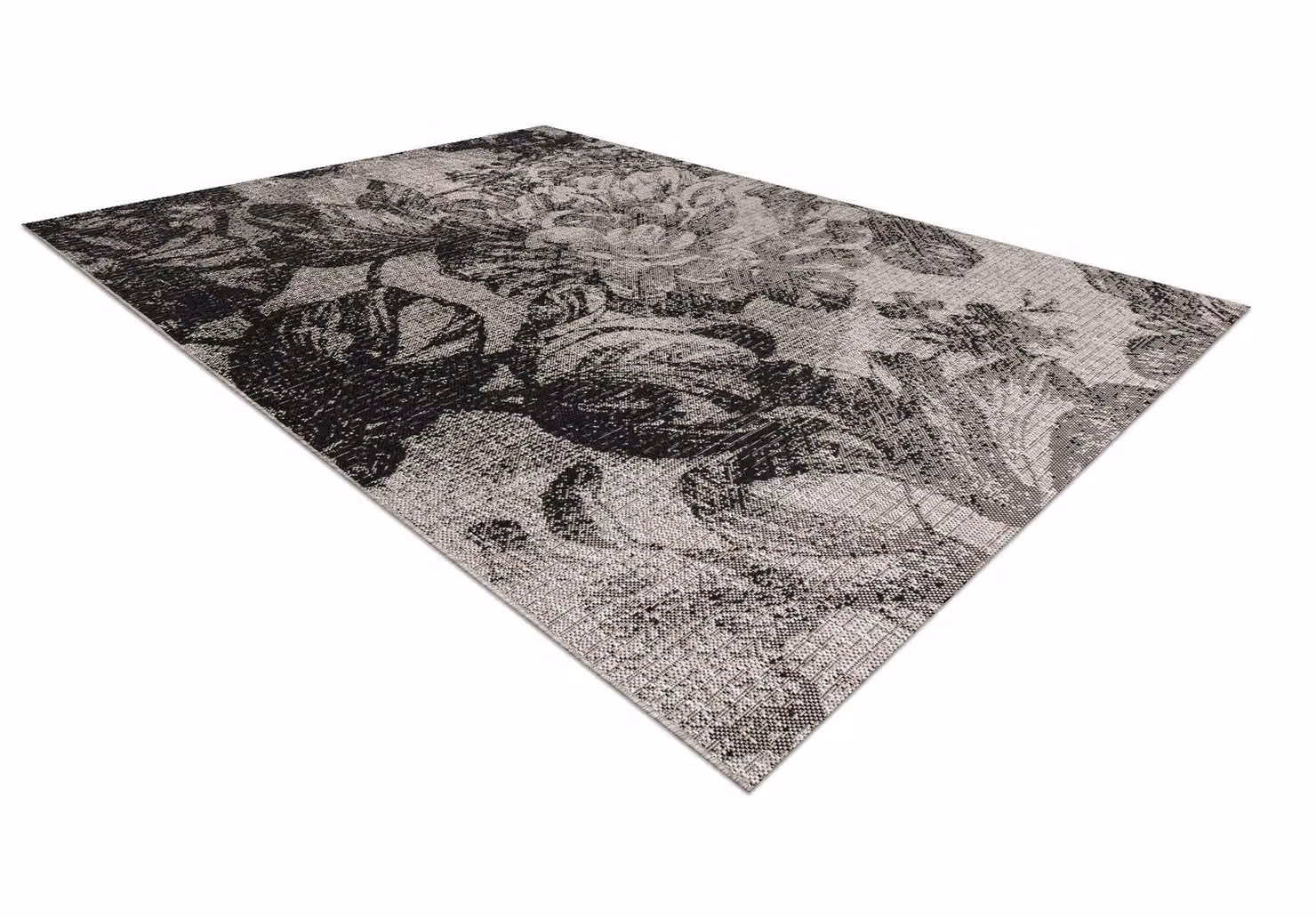 RugsX Floorlux Floral Rug in Grey, W: 200 cm, D: 290 cm – 2