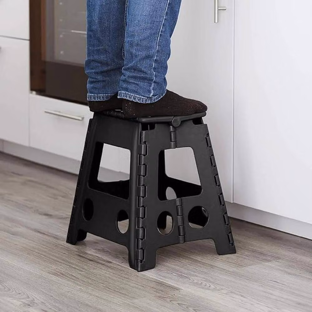 FLAVORA Heavy Duty Folding Step Stool in Black – 5