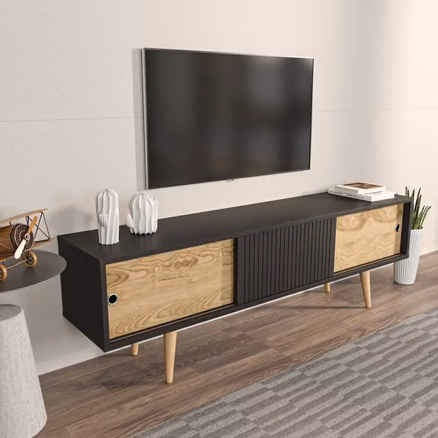 Decorotika Ecrin TV Unit in Anthracite and Oud