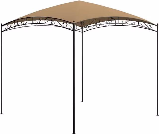 Berkfield Home Garden Gazebo in Beige, W/D/H: 300 x 300 x 265 cm