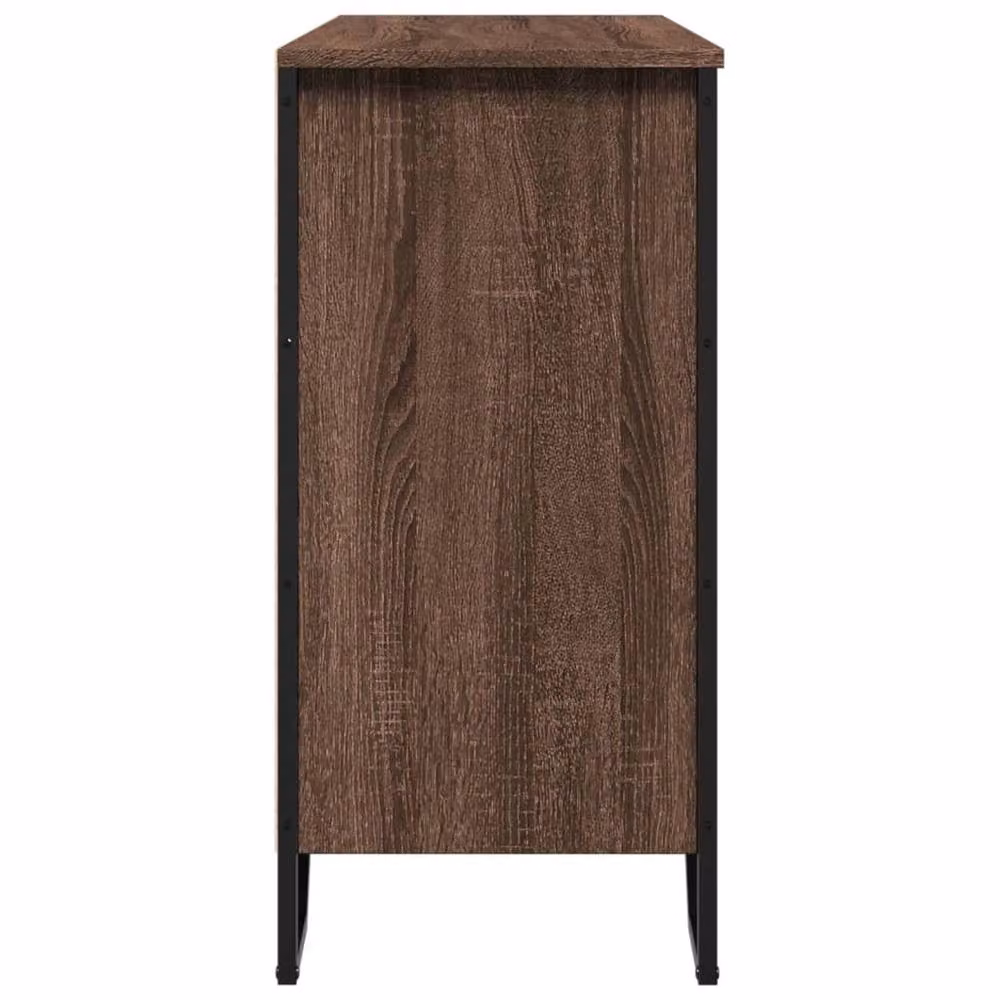 Berkfield Home Industrial Sideboard in Brown Oak, W/D/H: 101 x 35.5 x 74.5 cm – 4