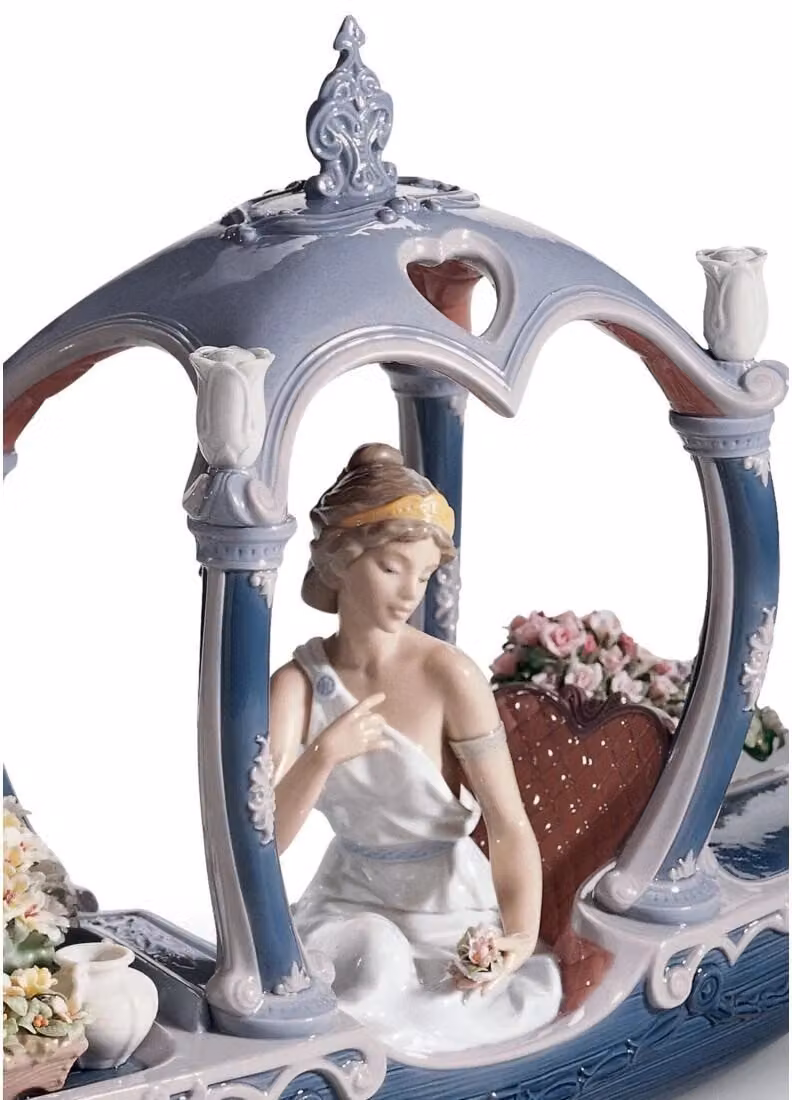 Lladró Gondola of Love Goddess Limited Edition Multicolour Porcelain Sculpture
