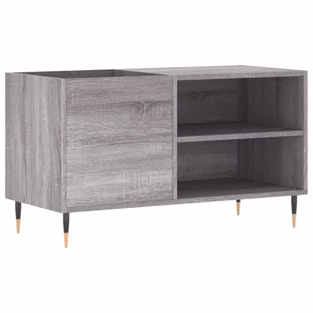 Berkfield Home Record Cabinet in Grey Sonoma, W/D/H: 85 x 38 x 48 cm – 2