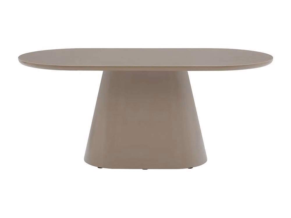 Vente-unique VALIANA 6-Seater Oval MDF Dining Table in Taupe/Beige, W/D/H: 180 x 90 x 76 cm – 2