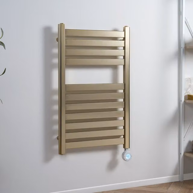 Eden Caldera 600W Electric Towel Radiator with WiFi App Control in Brushed Brass