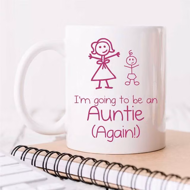 60 Second Makeover I'm Going To Be An Auntie Again Ceramic Mug in White
