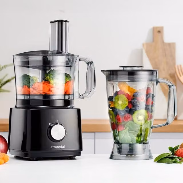 Emperial Black Plastic Food Processor and Blender