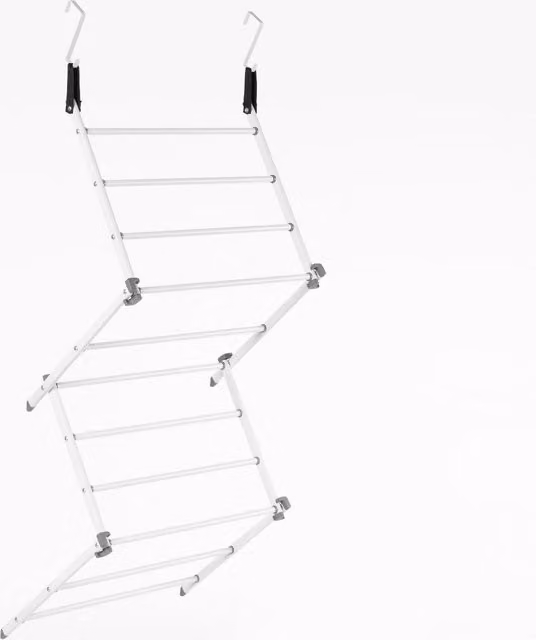 OHS Foldable Over Door Clothes Airer in Grey