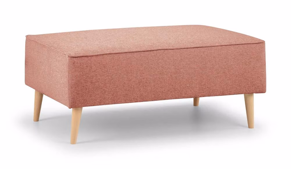 The Great Sofa Company Ailis Footstool in Faro Coral – 2