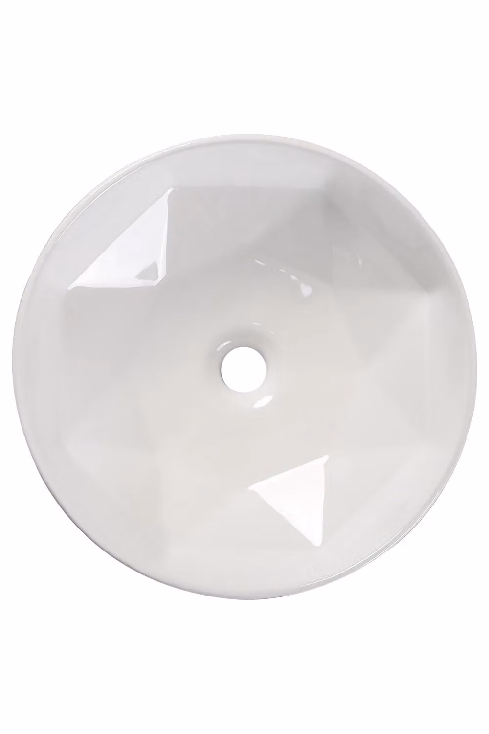 Living and Home Round White Bathroom Countertop Vessel Basin – 2