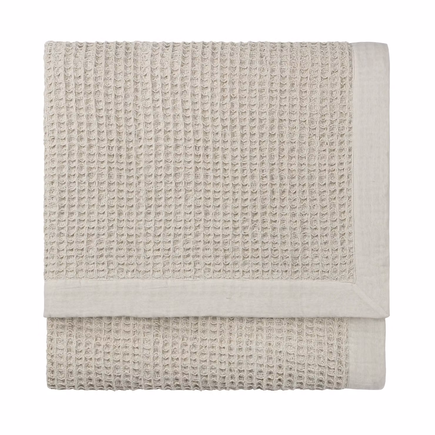 Yard Canopy Waffle 100% Cotton Oversized Throw in Beige, W: 240 cm, D: 260 cm – 2