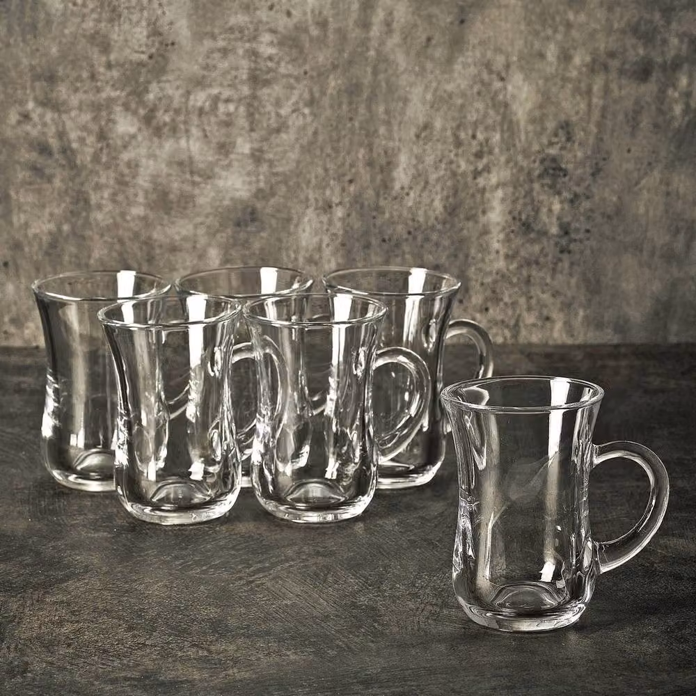 EONLION Set of 6 Transparent Handled Glass Mugs for Tea and Coffee – 2