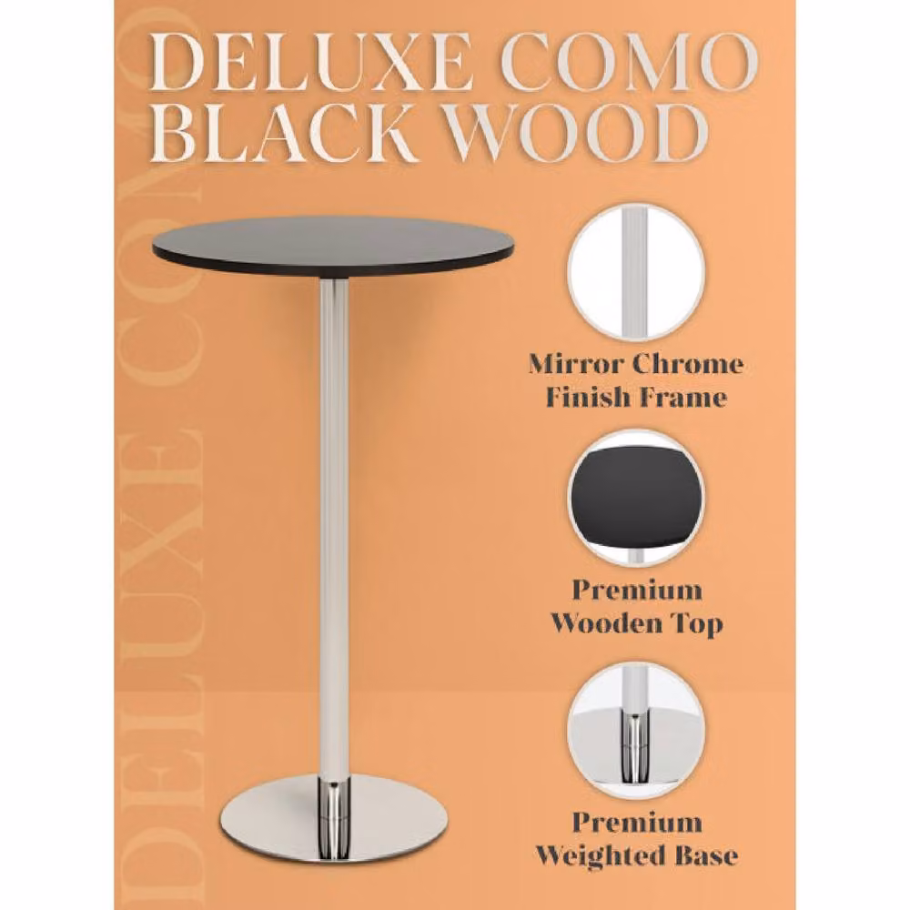 netfurniture Deluxe Como Round Poseur Table in Black Wood – 3