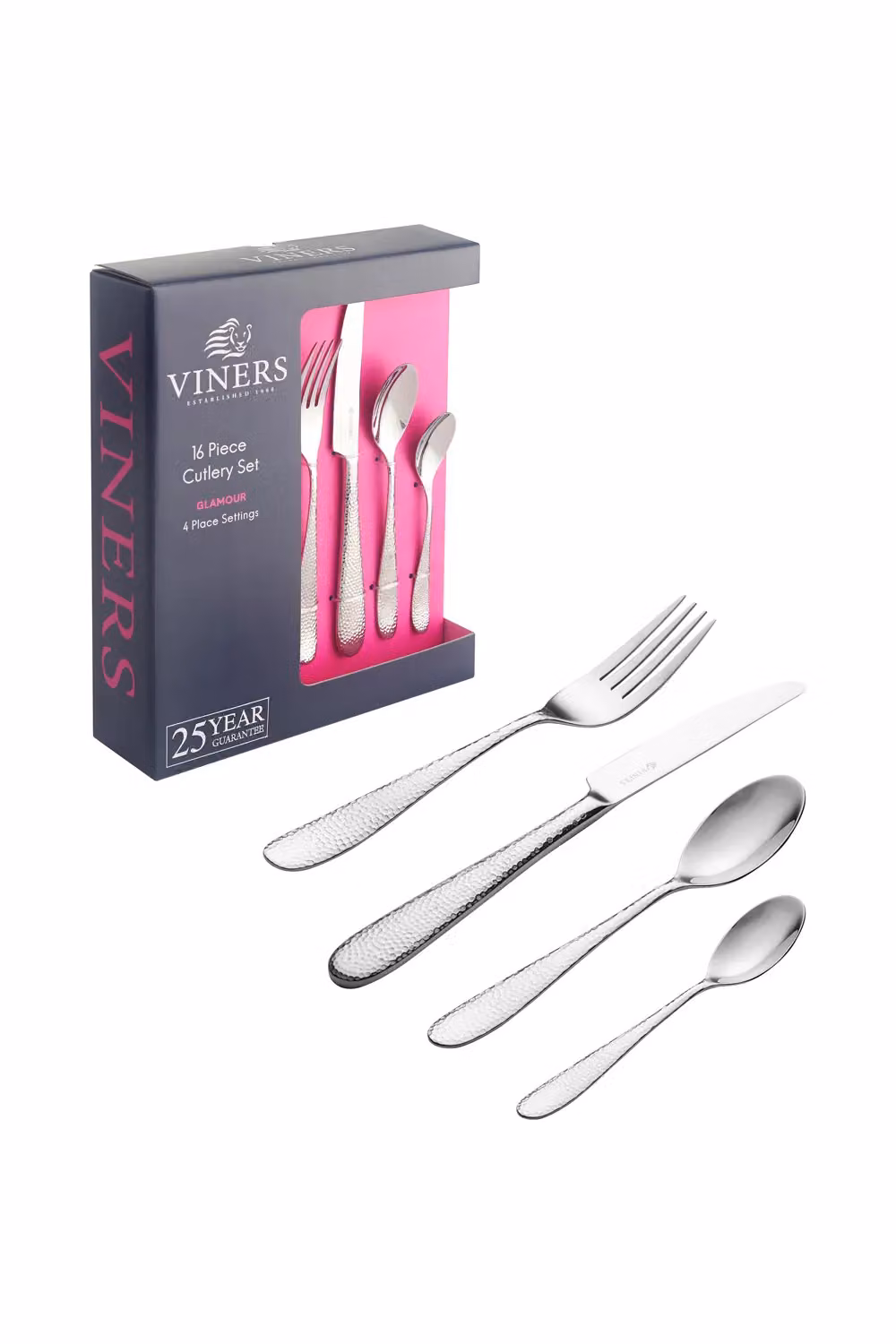 Viners Glamour 16 Piece Polished Stainless Steel Cutlery Set in Silver – 2