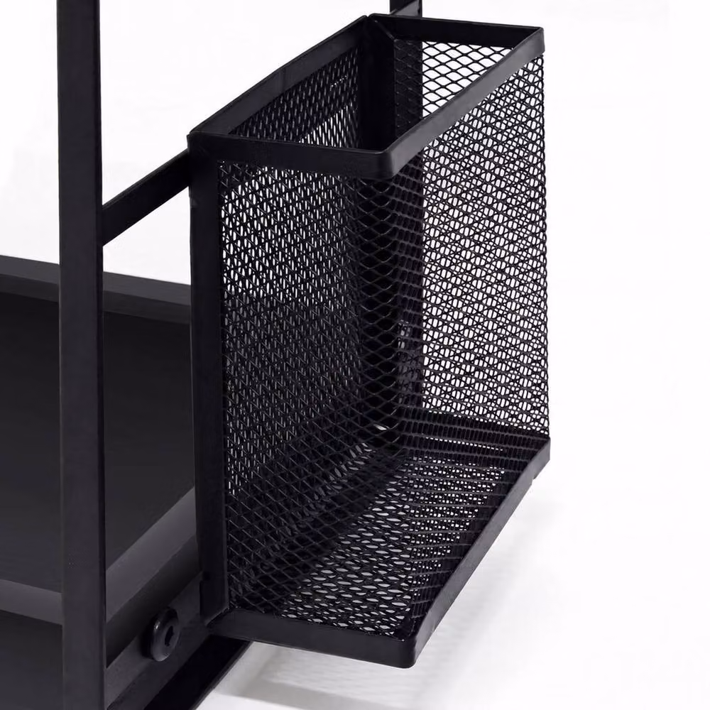Levede 2 Tier Black Bathroom Organiser and Skincare Vanity Storage Shelf – 5