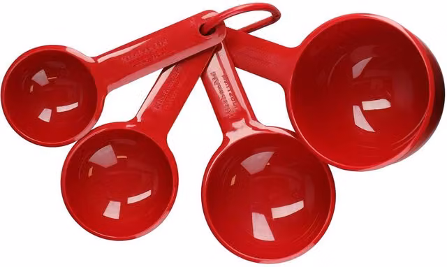 KitchenAid 4pc Nesting Measuring Cup Set with Printed Scale, Red – 4