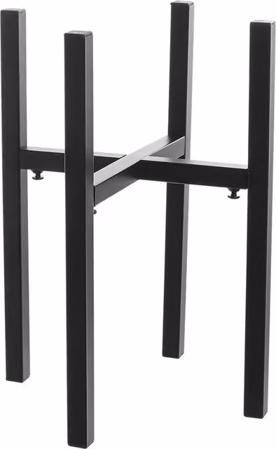 Livingandhome Matt Black Stretchable Metal Plant Stand and Flower Pot Holder