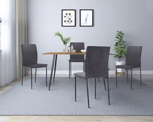 Dorel Home Furnishings Pavia Dining Chair Set of 2 in Anthracite Velvet, W: 44 cm, D: 51 cm, H: 88 cm – 2