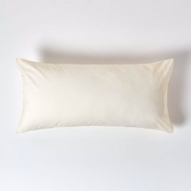 Homescapes 200 Thread Count Egyptian Cotton Percale Pillowcase, Beige