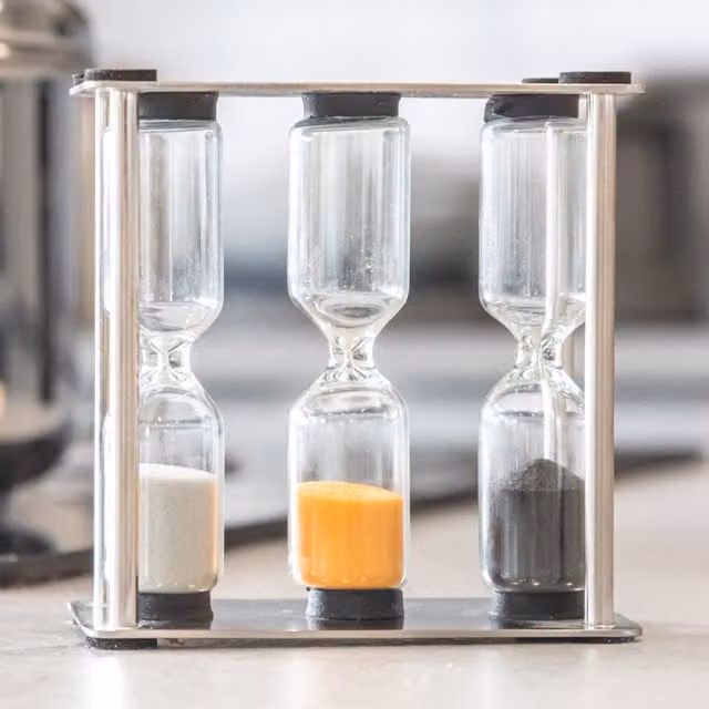 MasterClass Professional Stainless Steel Triple Sand Timer in Transparent White and Multicolour