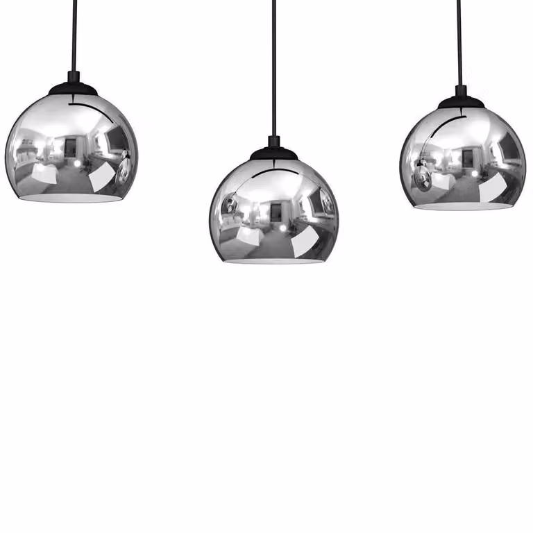 Milagro Ajax LED Ceiling Lamp in Cool White with Chrome Detail, Diameter: 33 cm