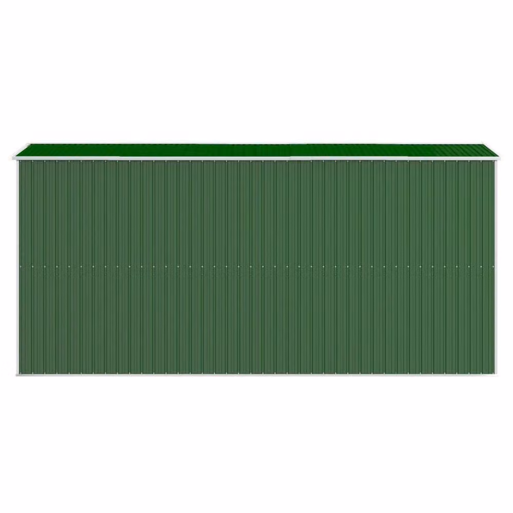 Berkfield Home Green Galvanised Steel Garden Shed with Sliding Doors and Side Vent, W/D/H: 192 x 440 x 223 cm – 4
