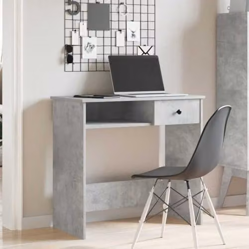 vidaXL Writing Desk in Grey Engineered Wood, W: 80 cm, D: 40 cm, H: 75 cm – 2