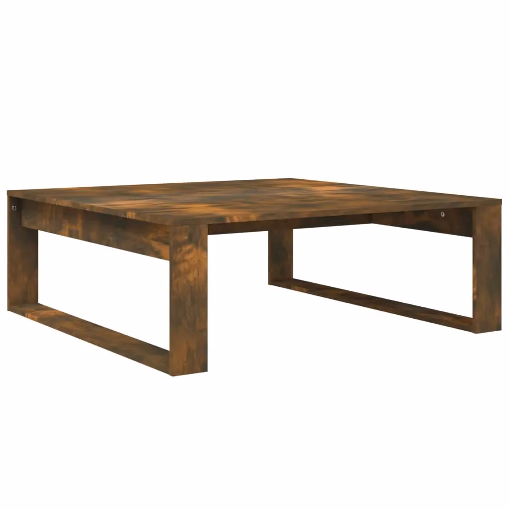 Berkfield Home Smoked Oak Coffee Table in Brown, W/D/H: 100 x 100 x 35 cm – 2