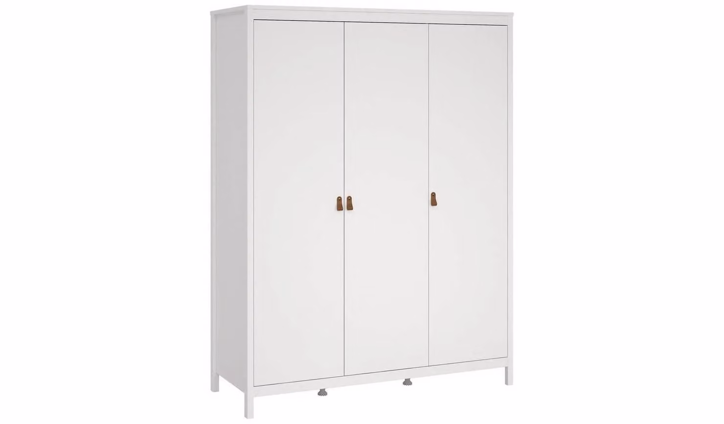 Tvilum Madrid 3 Door Wardrobe in White Matt Finish, W/D/H: 150 x 58.4 x 199 cm