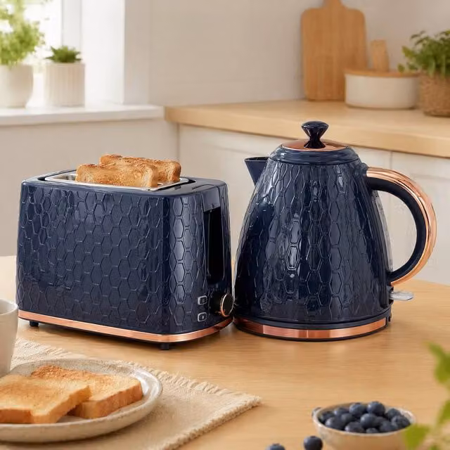 STILVORA Kettle and Toaster Set, Blue, 1.7 l – 1