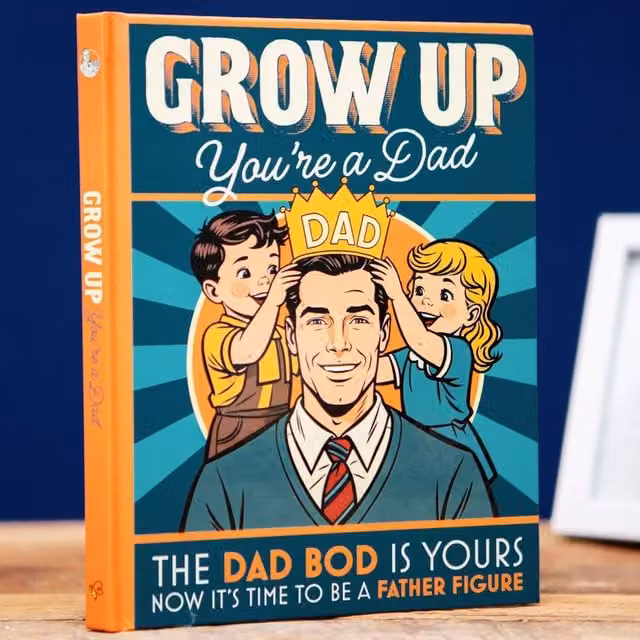 Grow Up! You're a Dad Gift Book by Boxer Gifts in Black and Multicolour