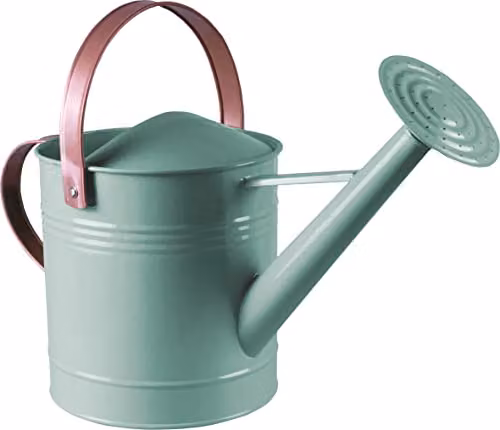 St Helens Home & Garden 4.5 l Metal Watering Can with Rose in Green