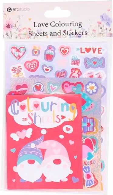 Art Studio Nature Colouring Sheets and Stickers Multicolour Creative Paper Set for Children