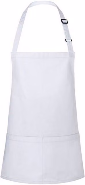 Karlowsky Pocket Buckle Bib Apron in White