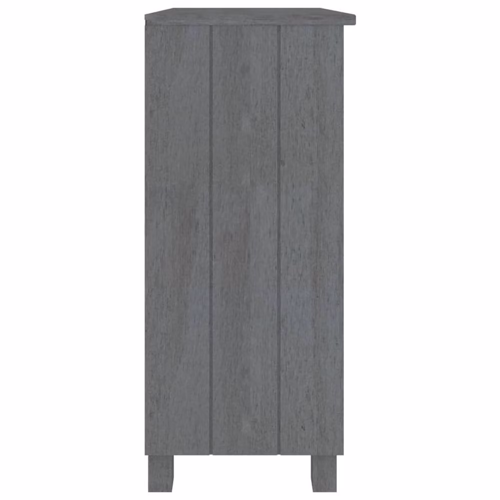 Berkfield Home Hamar Sideboard in Dark Grey Solid Pine, W/D/H: 85 x 35 x 80 cm – 3