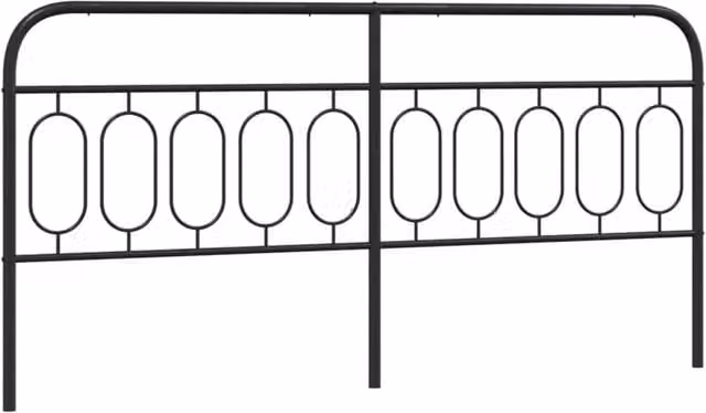Berkfield Home Classic Metal Headboard in Black, 200 cm – 1