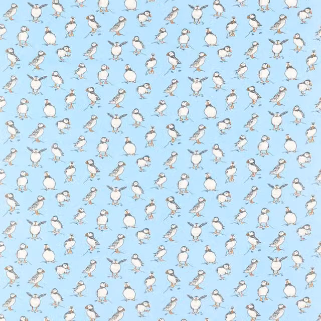 Clarke & Clarke Atlantic Plain Cotton Fabric in Powder Blue