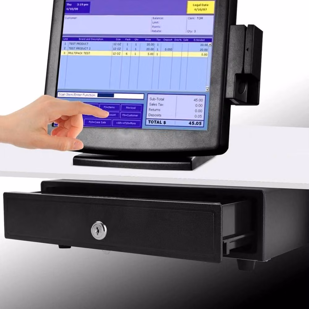 Kelvenix Cash Register Till Drawer with Removable Tray for 4 Bills and 5 Coins, Black – 5