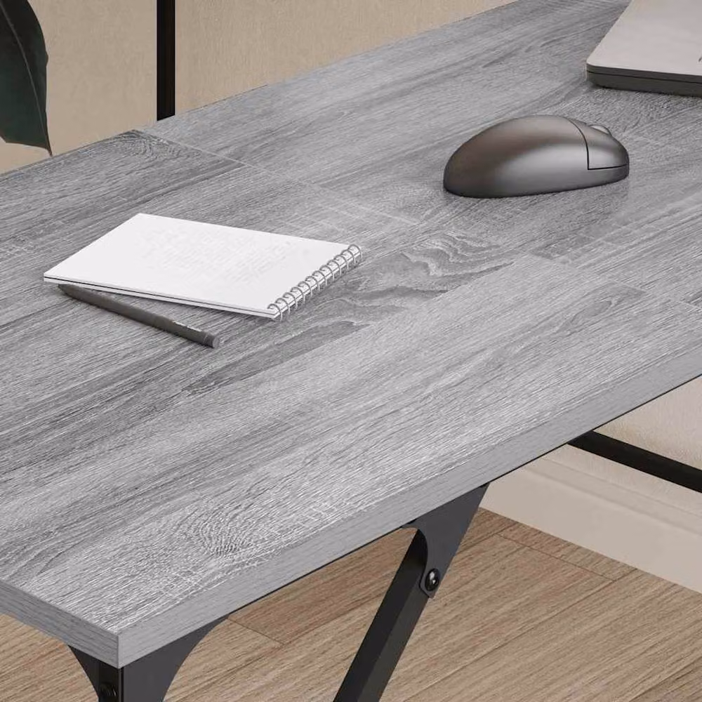 Berkfield Grey Sonoma Corner Home Desk W/D/H: 149 x 149 x 75 cm – 3