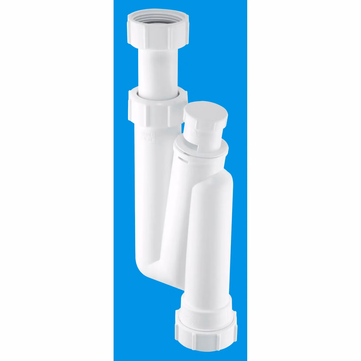 McAlpine OBT1V Offset Anti-Syphon Basin Trap in White 1.25 inch – 2