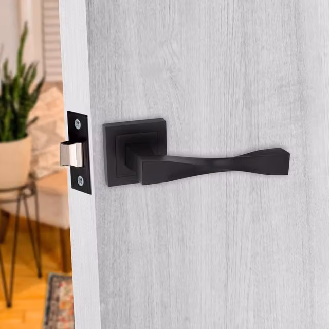 Golden Grace Matt Black Door Handles
