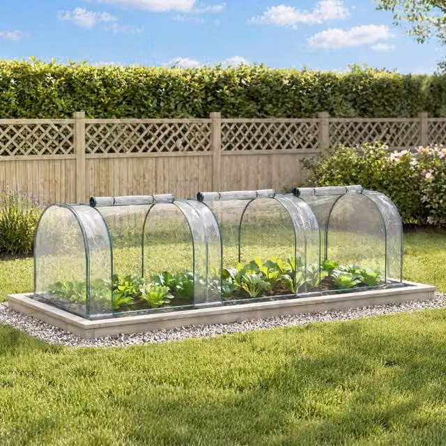 STILVORA Mini Greenhouse with Transparent Roll-Up Doors
