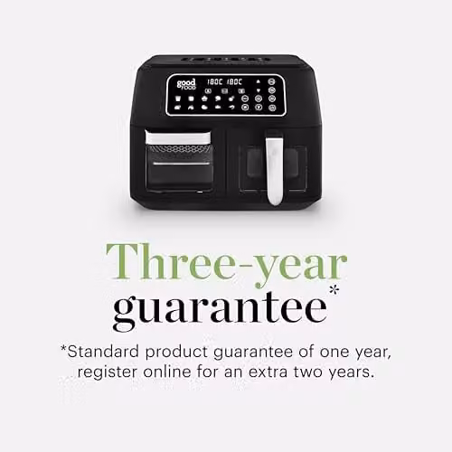 Tower GF17015 10L Dual Side Oven and Basket Air Fryer with Vizion Viewing Windows, 10 Presets, Match Cook and Sync Functions, 2400W, Black – 4